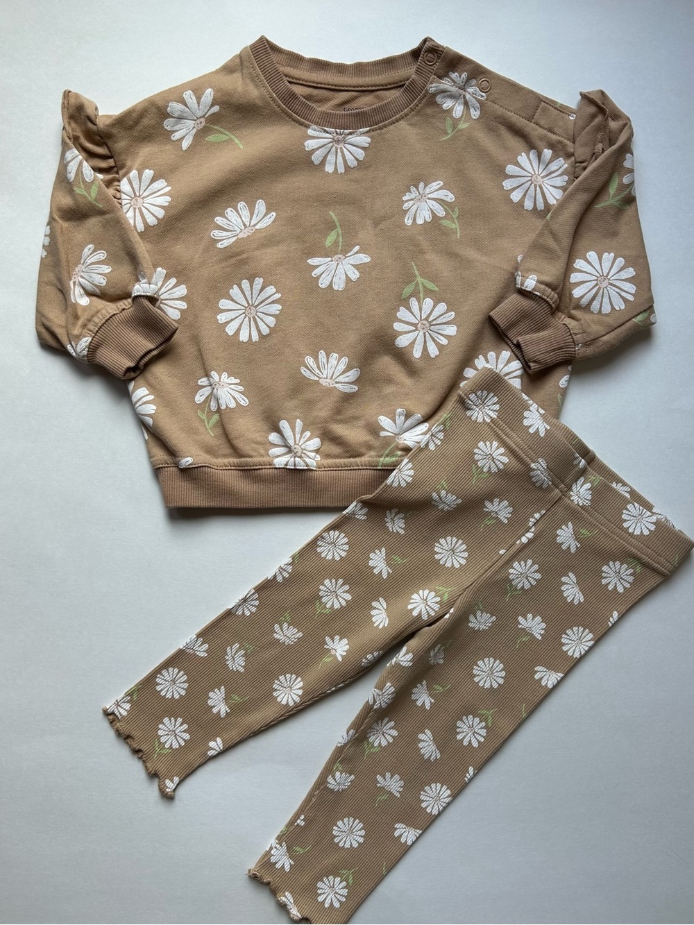 2/$20 George Brown Floral Sweatshirt & Leggings Set